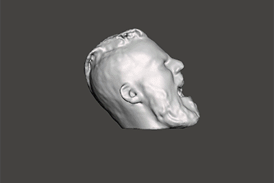A 3D model of male subject for the bobble head design project