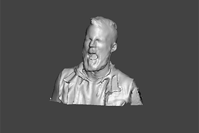 A 3D render of male subject for the bobble head design project