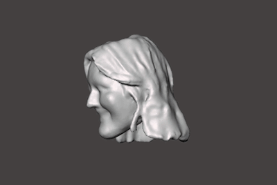 A 3D model of female subject for the bobble head design project